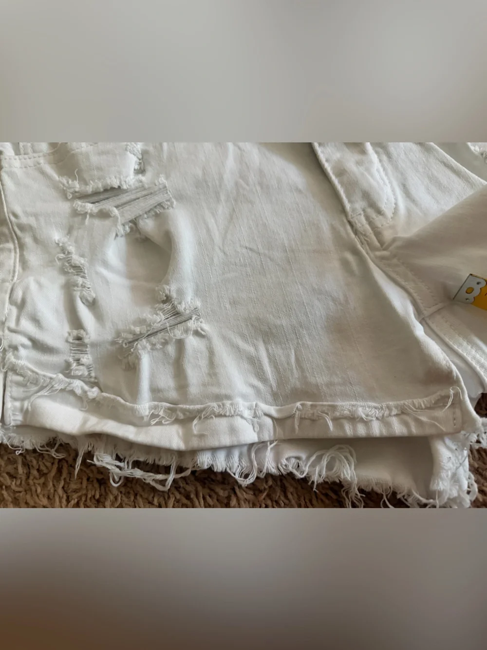 KanCan White Distressed Denim Cutoff Shorts